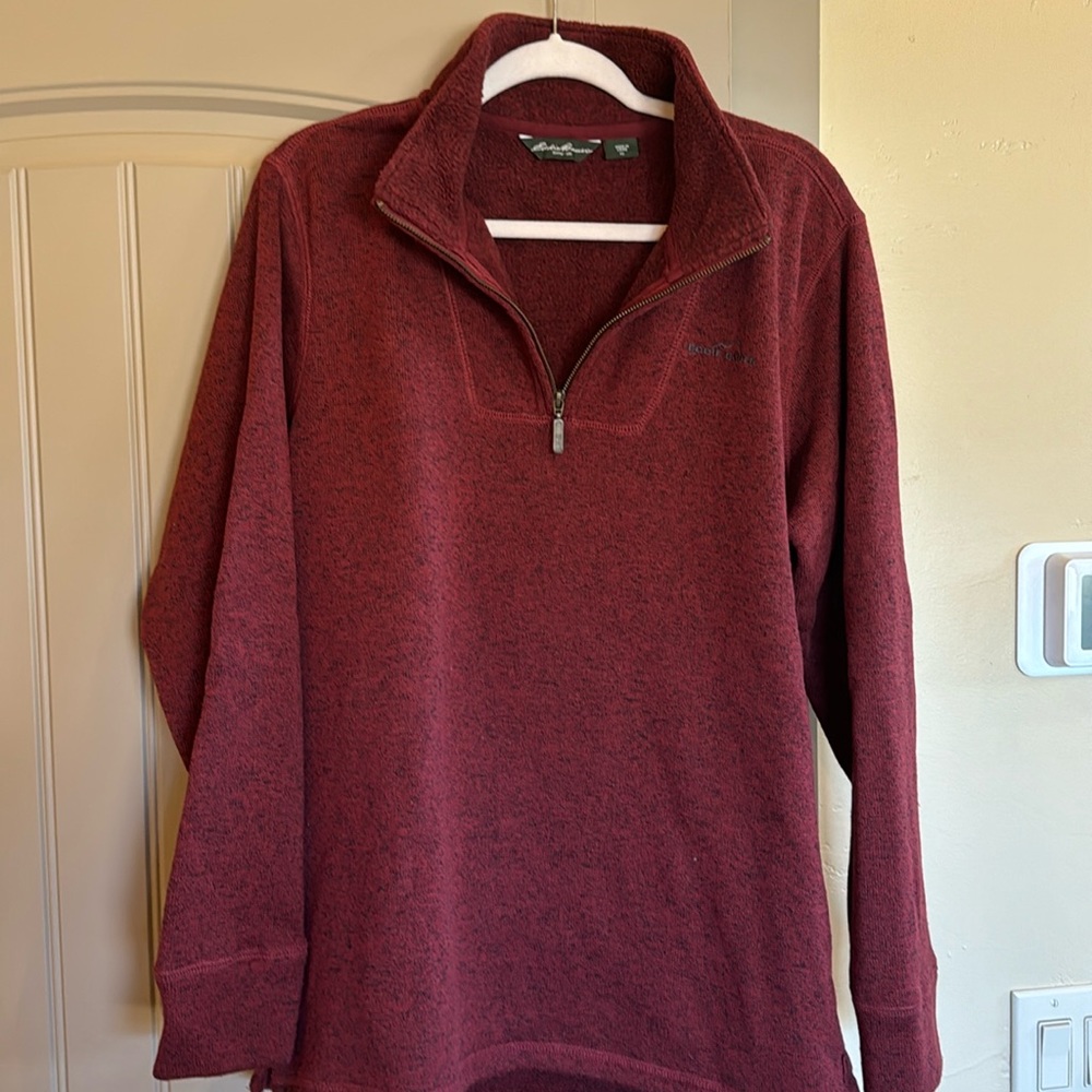 Men’s extra large, Eddie Bauer quarter zip net sweater